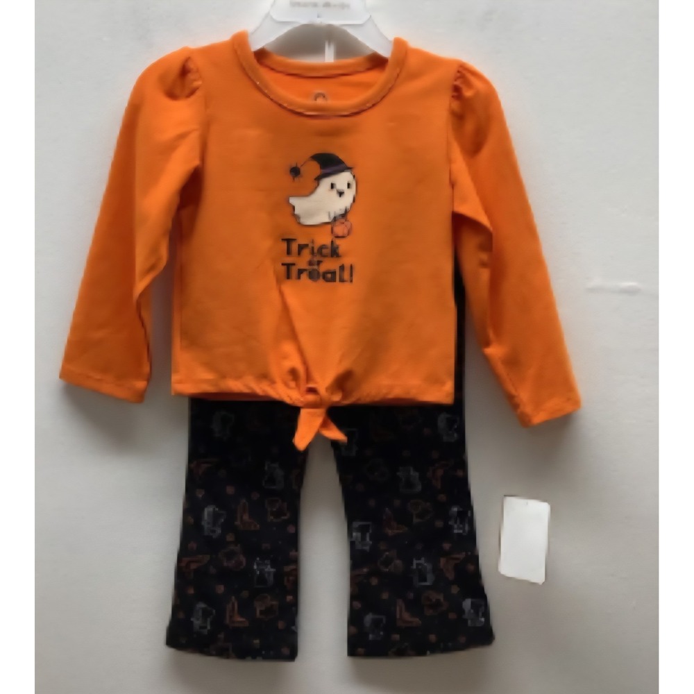 Magical Kids Size 24 Months Girls 2-Piece Set, Orange And Black NWT